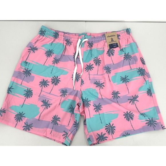 CHUBBIES THE LOVER‎ ISLANDS  7" LINED CLASSIC SWIM TRUNKS Men's Size XXL POCKETS - Picture 1 of 3
